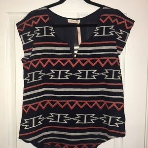Aztec-like Printed Blouse